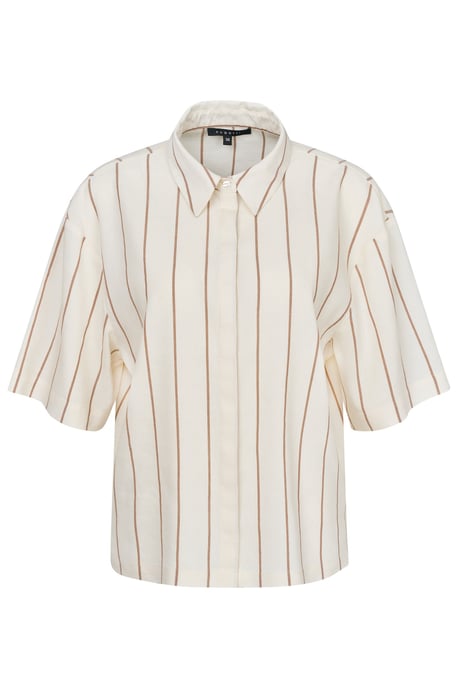 Bugatti Damen Gestreepte blouse van linnenmix - Image 3