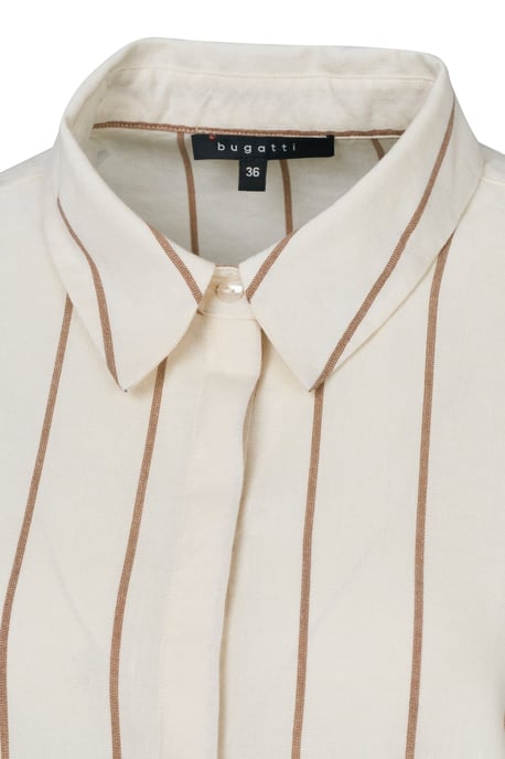 Bugatti Damen Gestreepte blouse van linnenmix - Image 5