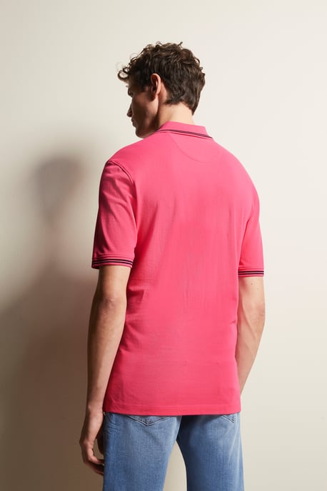 Bugatti Herren Poloshirt met contrasterende strepen - Image 2