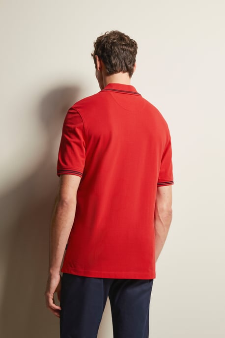Bugatti Herren Poloshirt met contrasterende strepen - Image 2