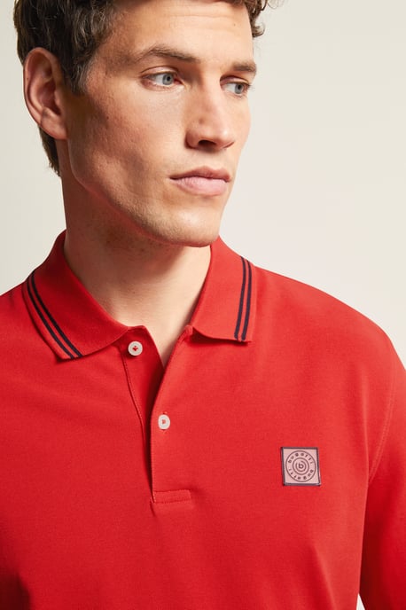 Bugatti Herren Poloshirt met contrasterende strepen - Image 4