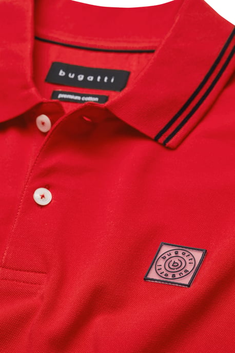 Bugatti Herren Poloshirt met contrasterende strepen - Image 5