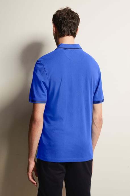 Bugatti Herren Poloshirt met contrasterende strepen - Image 2