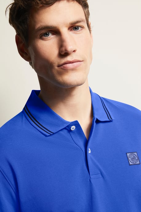 Bugatti Herren Poloshirt met contrasterende strepen - Image 4