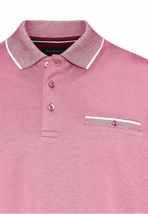 Bugatti Herren Poloshirt met contrasterende strepen - Image 2