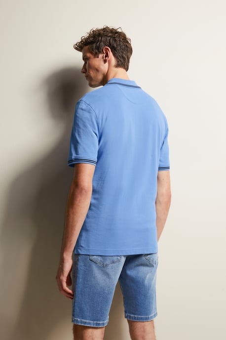 Bugatti Herren Poloshirt met contrasterende strepen - Image 2