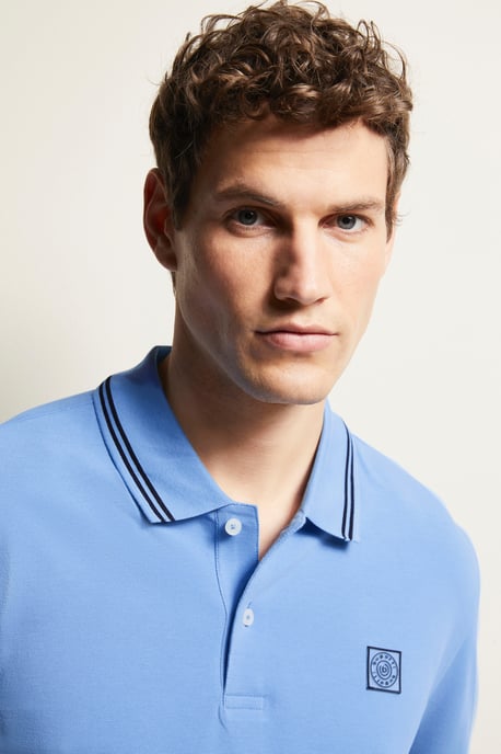 Bugatti Herren Poloshirt met contrasterende strepen - Image 4
