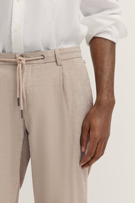 Bugatti Herren Geplooide broek met katoen-linnenmix - Image 5