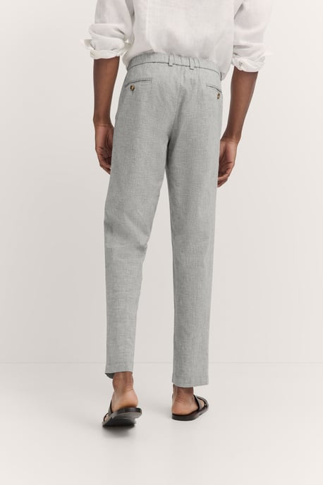 Bugatti Herren Geplooide broek met katoen-linnenmix - Image 2