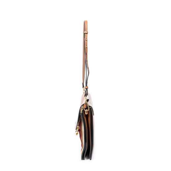 Medium Faye Shoulder Striped Patchwork  Schoudertas - Image 3