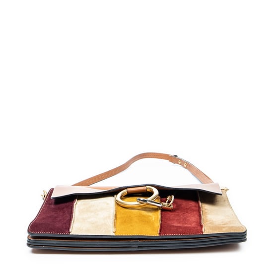 Medium Faye Shoulder Striped Patchwork  Schoudertas - Image 6
