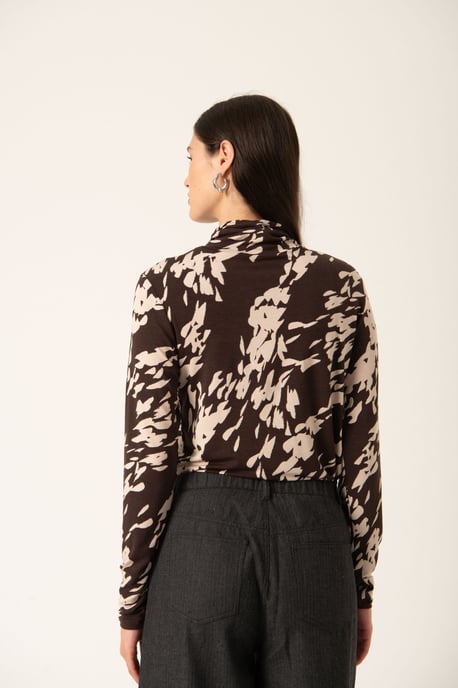 T-shirt met lange mouwen SLHanadi Regular fit brown - Image 3