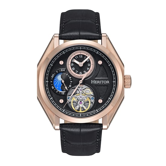 Heritor Automatic Antoni Horloge met Leren Band - Image 1