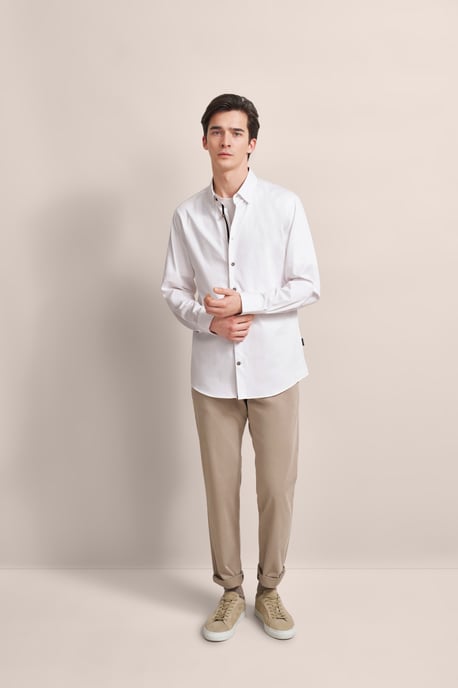 Bugatti Herren Satijnen overhemd met een eenvoudige look - Image 4