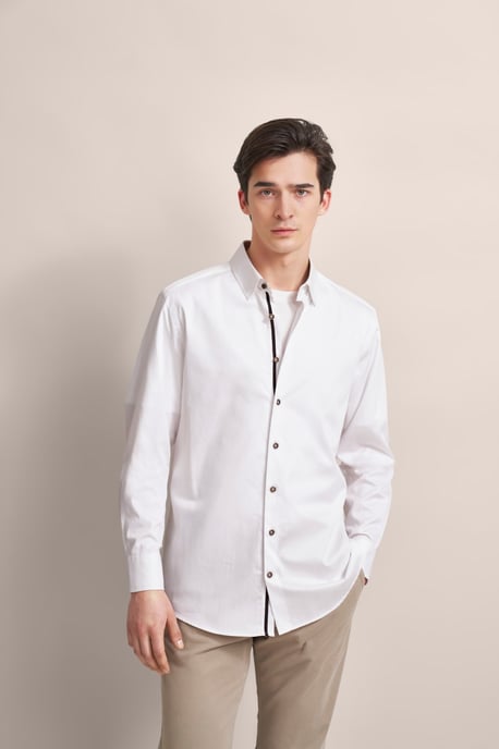Bugatti Herren Satijnen overhemd met een eenvoudige look - Image 5