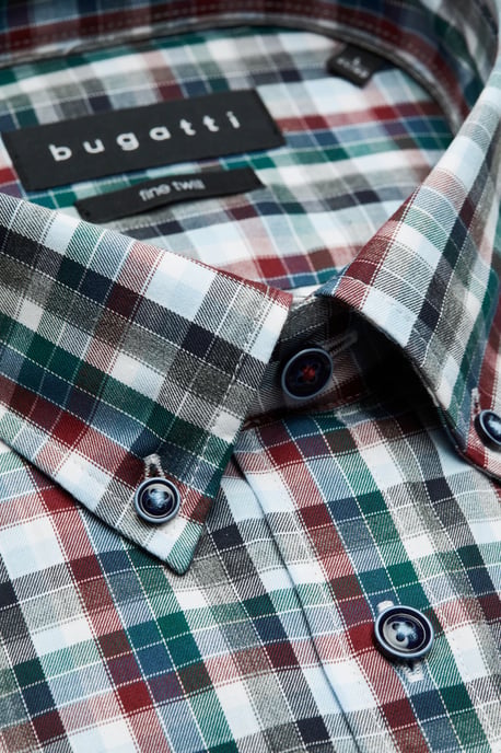 Bugatti Herren Geruit overhemd met button-down kraag - Image 5