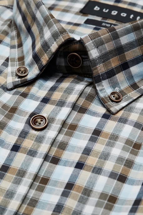 Bugatti Herren Geruit overhemd met button-down kraag - Image 5