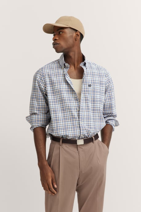 Bugatti Herren Shirt met geruit patroon - Image 1
