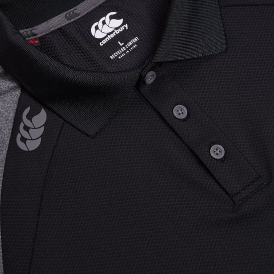 Canterbury Heren Elite Polo Shirt (Zwart/Magneetgrijs) - Image 3