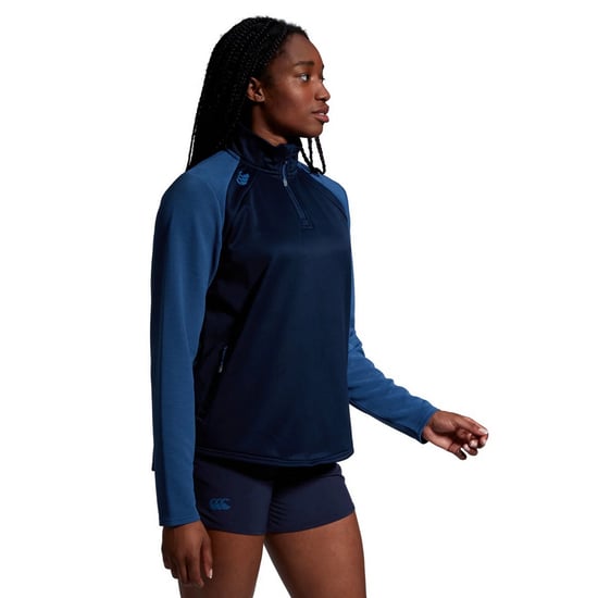 Canterbury Dames Elite Quarter Zip Basislaag Top (Marineblauw/True Navy Marl) - Image 3