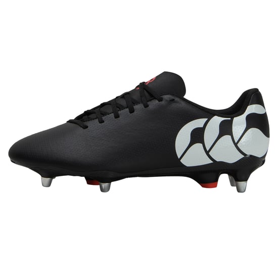 Canterbury Unisex Adult Speed Raze Zachte Grond Rugbyschoenen (Zwart, Wit) - Image 1