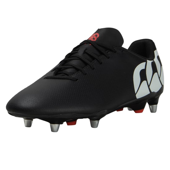 Canterbury Unisex Adult Speed Raze Zachte Grond Rugbyschoenen (Zwart, Wit) - Image 3