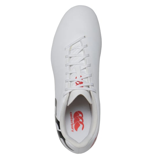 Canterbury Unisex Adult Speed Raze Zachte Grond Rugbyschoenen (Wit, Zwart, Rood) - Image 2