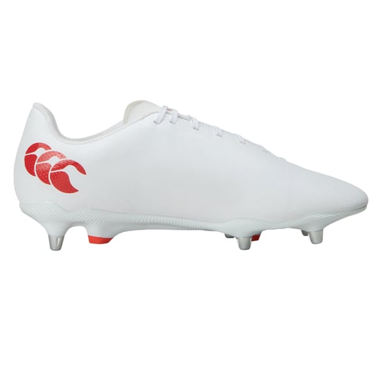 Canterbury Unisex Adult Speed Raze Zachte Grond Rugbyschoenen (Wit, Zwart, Rood) - Image 3