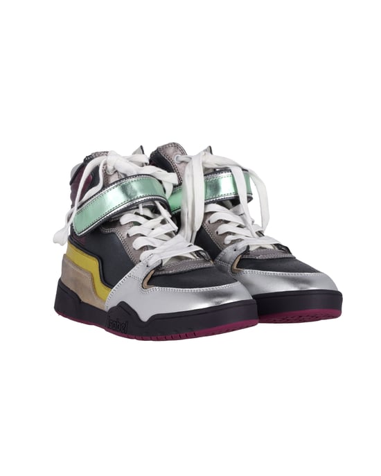 Isabel Marant Bresse Metallic Colorblock Hooggedragen Sneakers in Multicolor Leer - Image 3