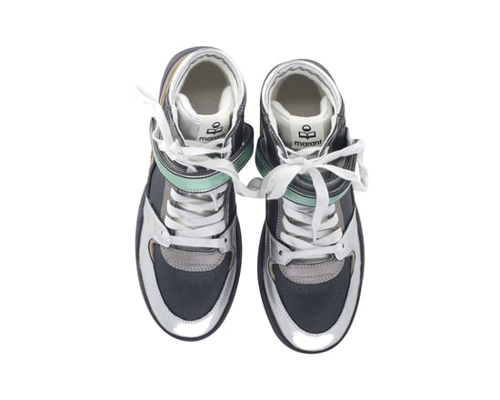 Isabel Marant Bresse Metallic Colorblock Hooggedragen Sneakers in Multicolor Leer - Image 5