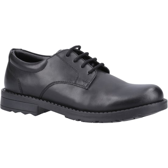 Hush Puppies Bruno Senior Leren Zwarte Derby Schoenen Voor Heren - Image 1