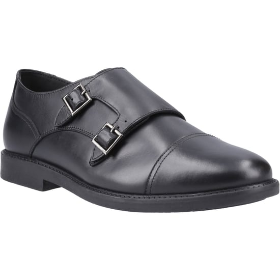 Hush Puppies Tim Monk Leren Zwarte Schoenen Voor Jongens - Image 1