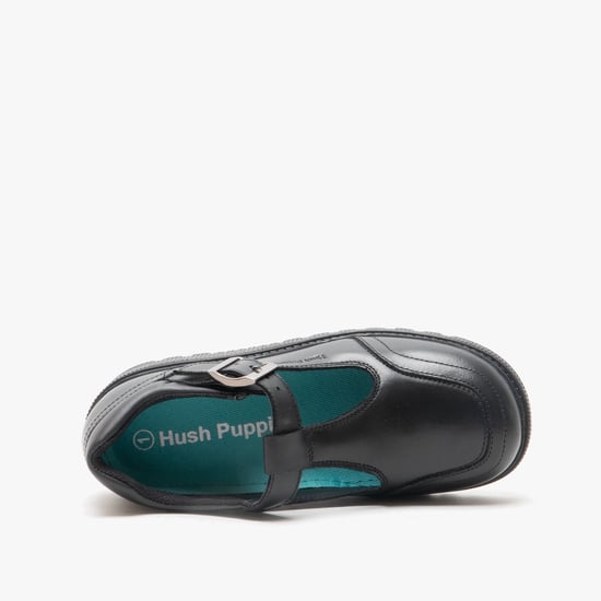 Hush Puppies Kerry Senior Meisjes Zwart Leren Schoenen - Image 4