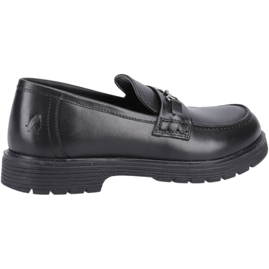 Hush Puppies Lydia Senior Meisjes Zwarte Leren Mocassins - Image 2