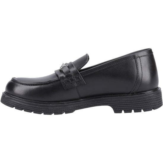 Hush Puppies Lydia Senior Meisjes Zwarte Leren Mocassins - Image 4