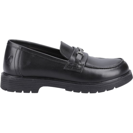 Hush Puppies Lydia Senior Meisjes Zwarte Leren Mocassins - Image 5