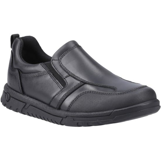 Hush Puppies Sergio Leer Jongens Zwarte Loafers - Image 1