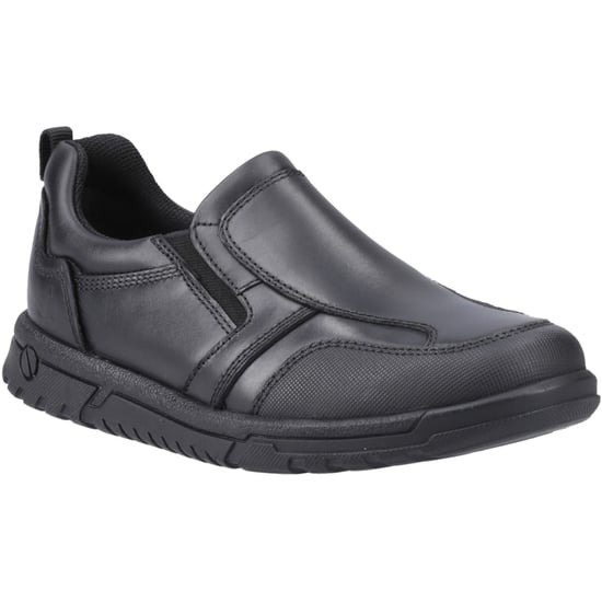 Hush Puppies Sergio Leer Jongens Zwarte Loafers - Image 1