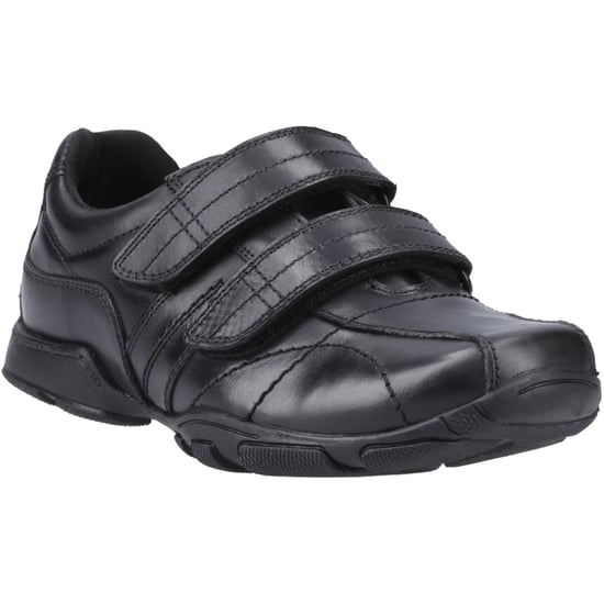 Hush Puppies Vance Leer Jongens Zwarte Loafers - Image 1