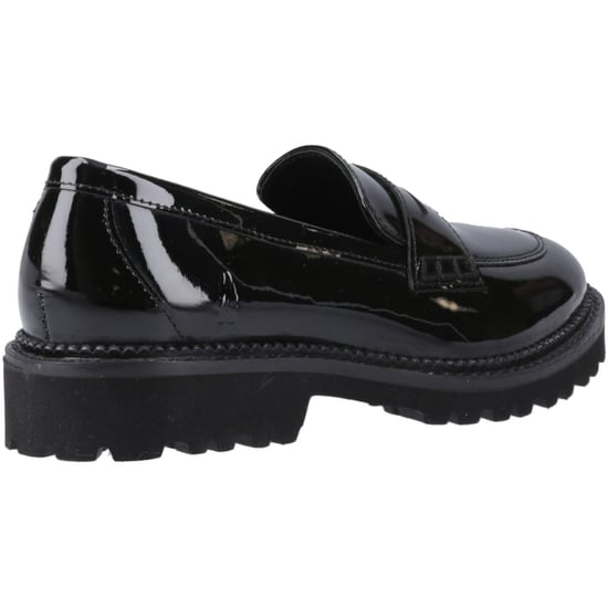 Hush Puppies Grazia Meisjes Zwarte Leren Mocassins - Image 2