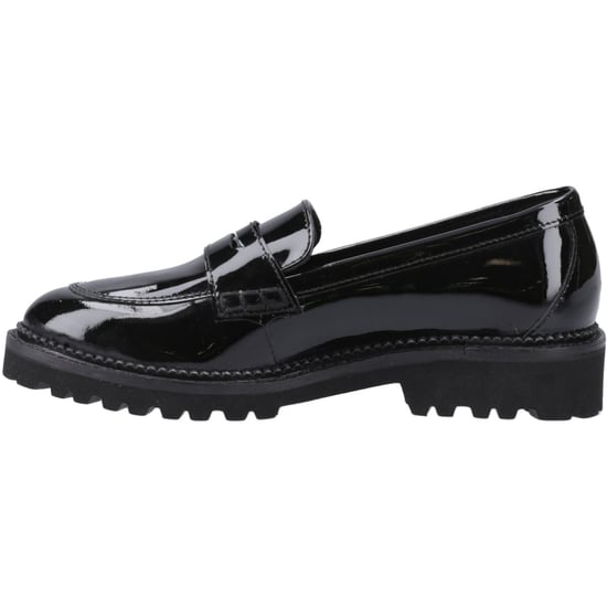 Hush Puppies Grazia Meisjes Zwarte Leren Mocassins - Image 4