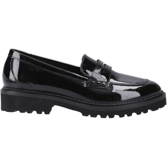 Hush Puppies Grazia Meisjes Zwarte Leren Mocassins - Image 5