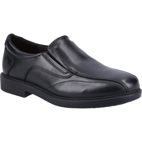 Hush Puppies Toby SNR Leer Jongens Zwarte Loafers - Image 1