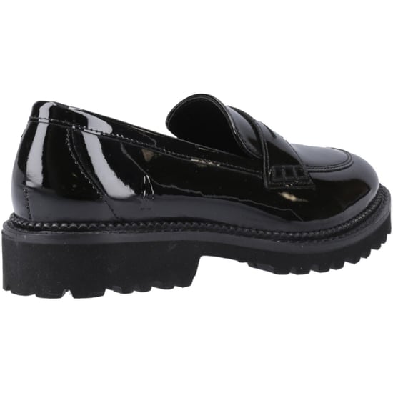 Hush Puppies Grazia Meisjes Zwarte Leren Mocassins - Image 2