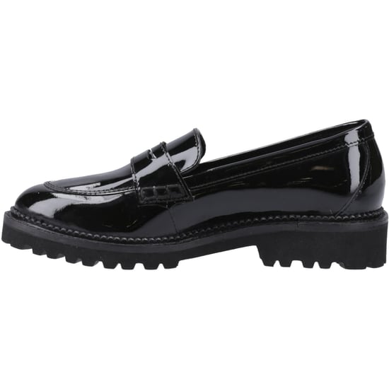 Hush Puppies Grazia Meisjes Zwarte Leren Mocassins - Image 4