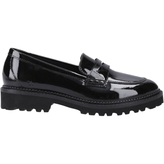 Hush Puppies Grazia Meisjes Zwarte Leren Mocassins - Image 5