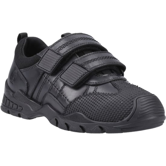 Hush Puppies Tristen Leer Jongens Zwarte Loafers - Image 1
