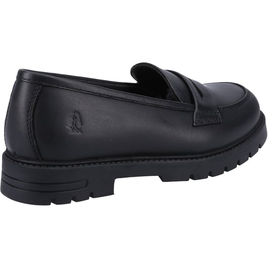 Hush Puppies Hazel Loafer SNR Meisjes Zwarte Leren Mocassins - Image 2