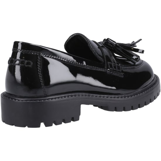 Hush Puppies Abigail Patent Senior Meisjes Zwarte Leren Mocassins - Image 2