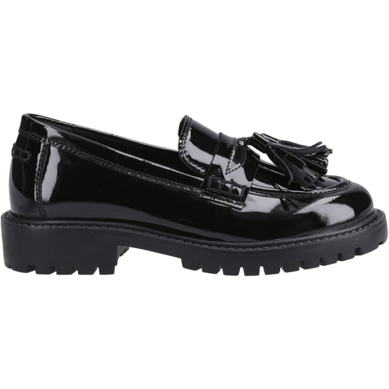Hush Puppies Abigail Patent Senior Meisjes Zwarte Leren Mocassins - Image 5